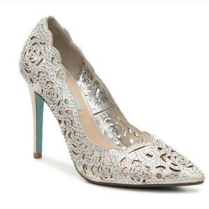 Betsey Johnson Embellished High Heels 8M